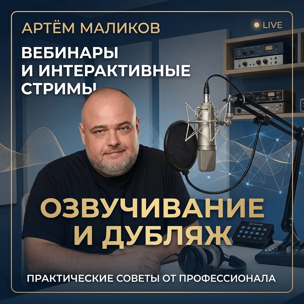 Артём Маликов — вебинары и интерактивные стримы по озвучиванию и дубляжу